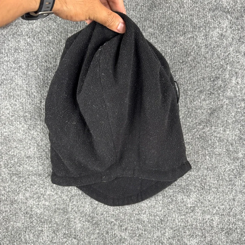 Elangs Balaclava Mens OSFM Black Fleece Adjustable Drawstring Hood Neck Warmer